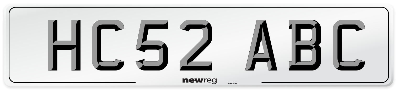 HC52 ABC Number Plate from New Reg